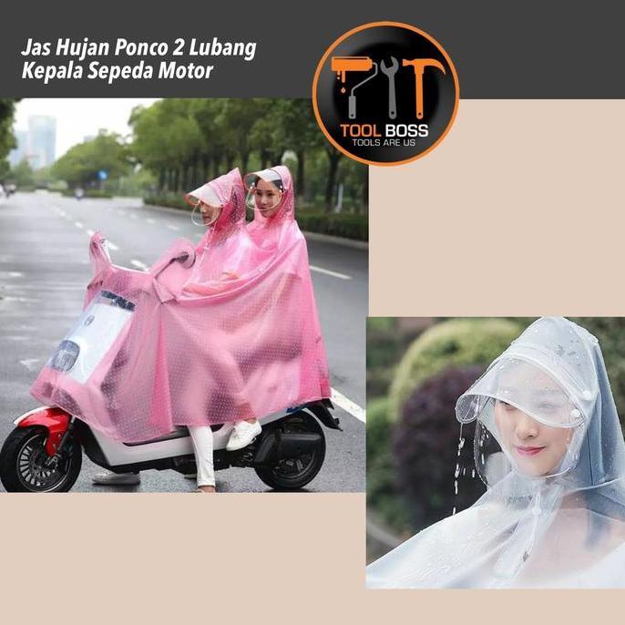 JAS HUJAN PONCO 2 LUBANG KEPALA - FULL BODY RAINCOAT