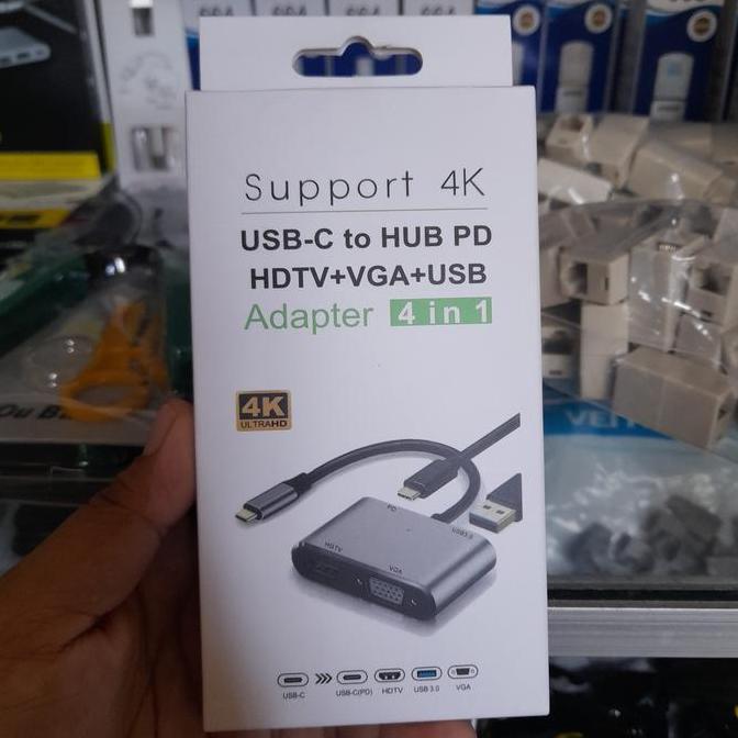 BEBAS ONGKIR - usb type c to hdmi,vga dan usb