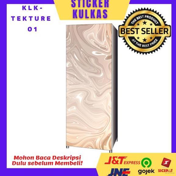 Promo Sticker Kulkas 1 Pintu Motif Tekture/Klk-Tktrprinting Hires/Surabaya Cod