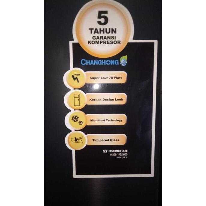KULKAS 2 PINTU CHANGHONG CRF 208 (KHUSUS BANDUNG)