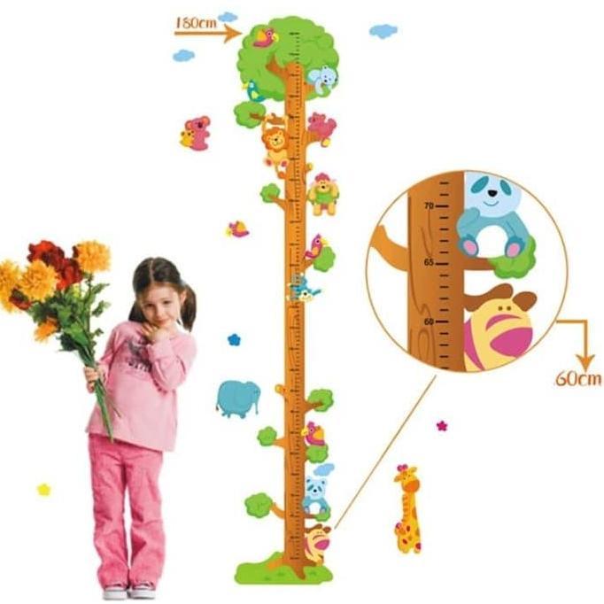 Promo Stiker Dinding / Wall Sticker Pengukur Tinggi Badan (Pohon & Hewan) Cod