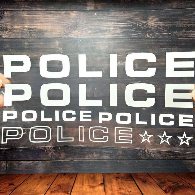 Cutting Stiker Police Variasi Sepeda Sticker Frame Aksesoris Body Style Lipat Keren Decal Striping B