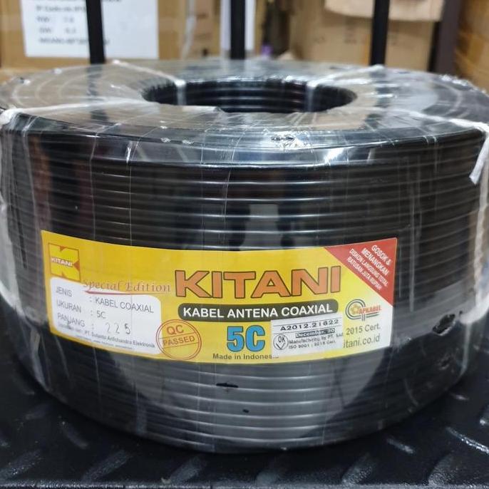 Kabel TV Coaxial 5C RG6 Kitani (Meteran)