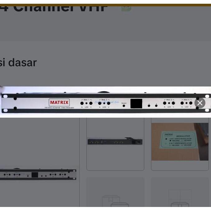 Matrix Modulator VM 550D 4 Channel VHF 4 in 1 Output 4 Input MATV CATV RF Sinyal