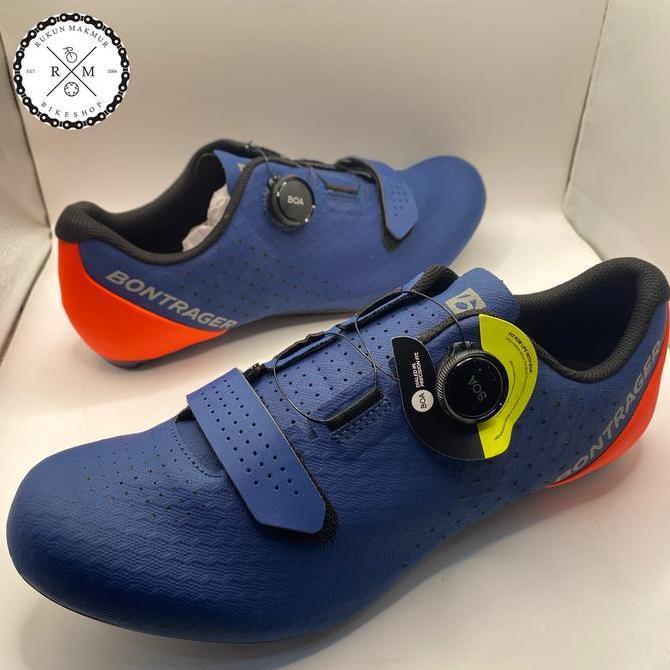 Bontrager CIRCUIT Road Cycling Shoes Nautical Navy Radioactive Coral / Blue Pink - Sepatu Sepeda Bal
