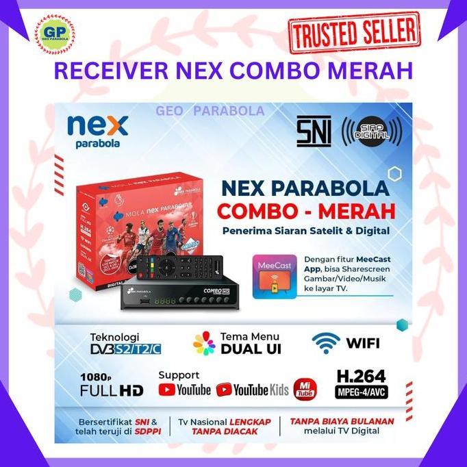 NEX RECEIVER NEX PARABOLA COMBO MERAH