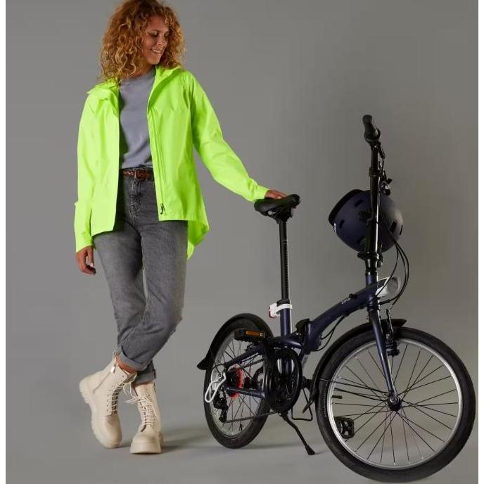 BTWIN 100 Jaket Sepeda Anti Air Waterproof Untuk Wanita