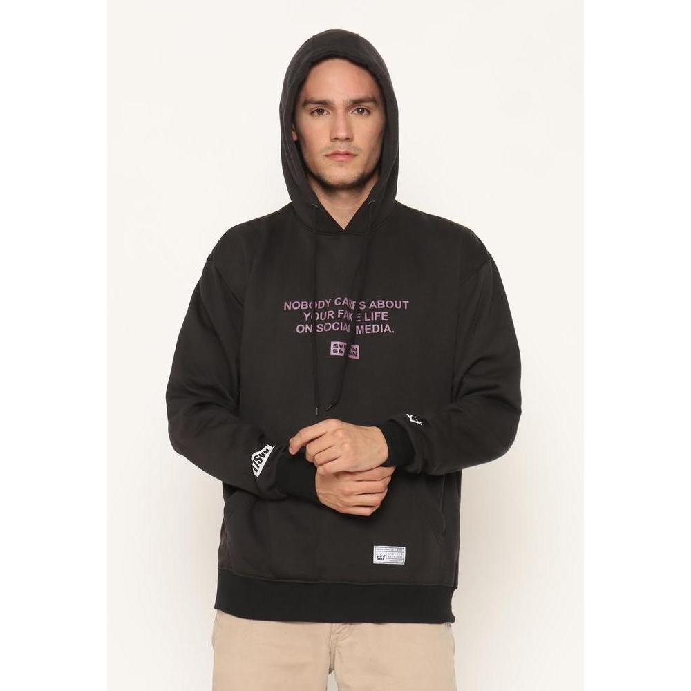 Grosir 17Seven Sweater Hoodie Jumper Pria 0346-Nobody-Blk