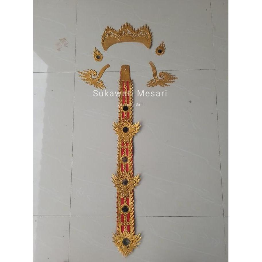 1 Set Lidah Rangda Ukir Bahan Solek Atribut Rangda Leak Kerajinan Bali