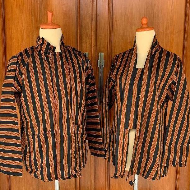 Surjan Lurik Pria Dewasa Kebaya Lurik Wanita Baju Adat Jawa Pria Dan Wanita Seragam Couple Pasangan 