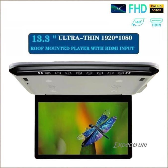 Tv plafon / Roof 13.3" IPS SCREEN FULL HD 1080P. USB, MMC, HDMI Terlaris