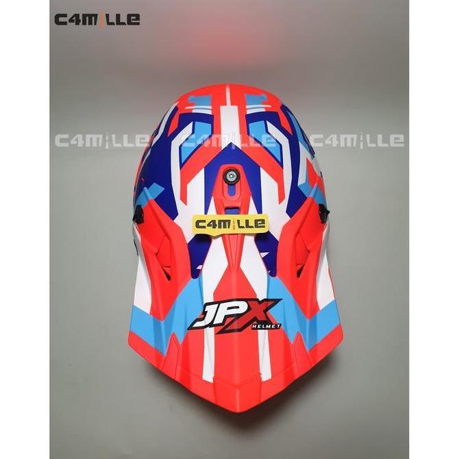HELM JPX CROSS X29 RED FLUO DOFF TRAIL SUPER CROSS Terlaris