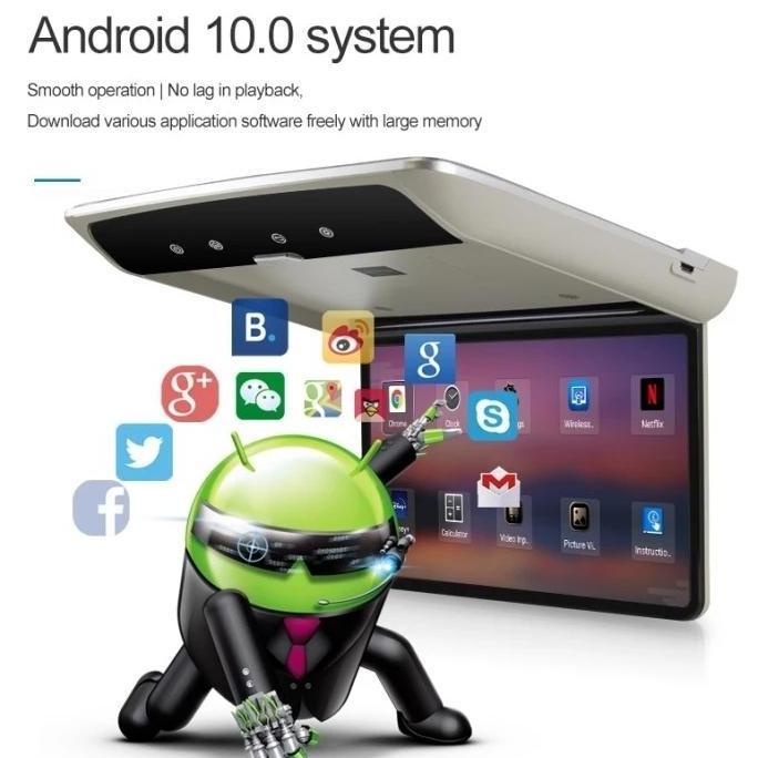 Tv plafon mobil / Roof 14" IPS Screen Android System HDMI, USB & MMC Terlaris