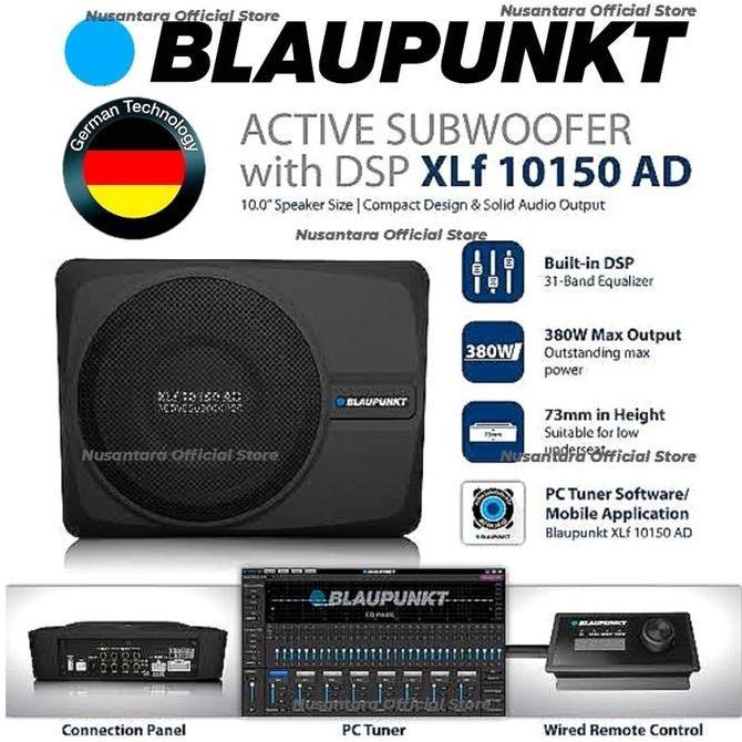 BLAUPUNKT ACTIVE SUBWOOFER + DSP 10" POWER PROCESSOR XLF 10150 AD Terlaris