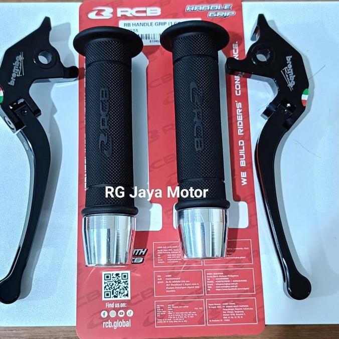 3in1 Handle Rem Lipat Black + Handgrip RCB HG55 + Jalu Stang PCX Chrome Nmax New / Nmax Old