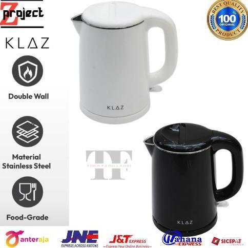 NEW KLAZ teko listrik double wall 1 Liter / teko ketel listrik pemanas air