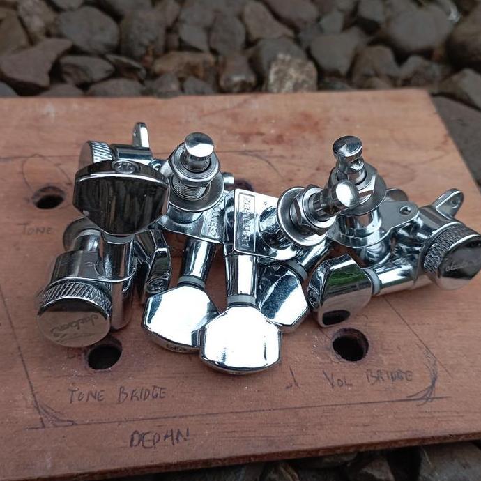 Dryer Gitar Jackson Sealed Die Cast Locking Tuner 3R 3L Chrome