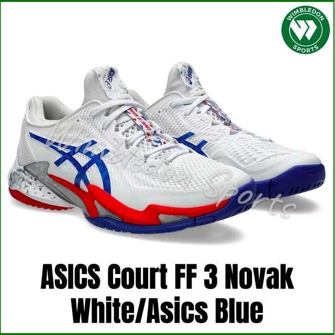 Sepatu ASICS COURT FF 3 White/Asics Blue / Asics Court FF3 Tennis shoes Men