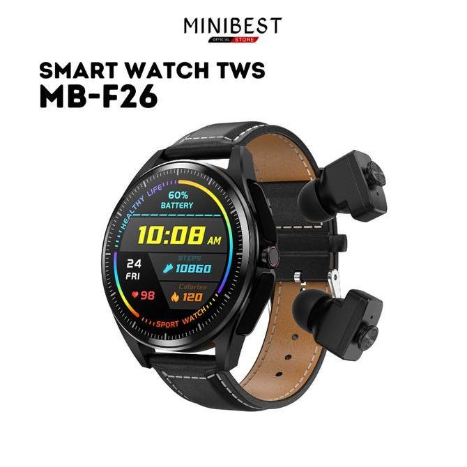 Banivestiwall - Minibest F26 Smartwatch + Tws 3-In-1 Earbuds Wireless In-Ear