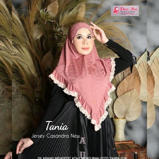 654 Jilbab Doa Ibu Siria Kerut Dahi Rempel Renda Jersey Casandra New/Hijab Doi Ori By Bunyamin Bergo