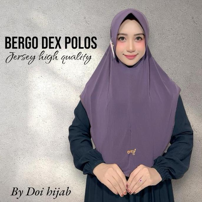Hijab Bergo Dex polos jersey high quality by Doa ibu