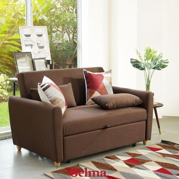 Terbaru Selma Laguna Sofa Bed Fabric - Cokelat