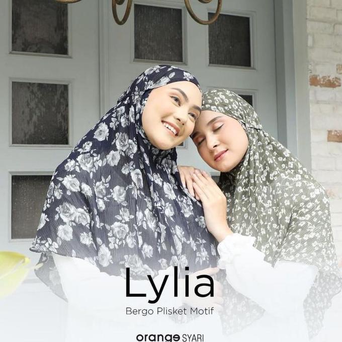 Bergo Maryam Plisket (Bergo Lylia) Motif Bunga Cerutty Babydoll Premium