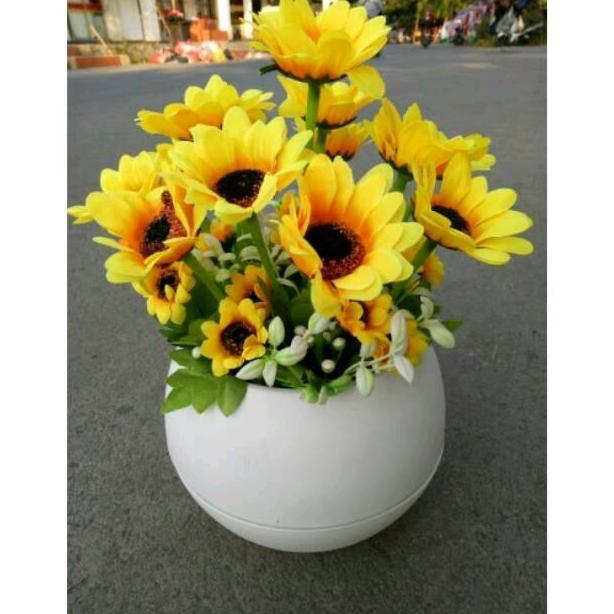 Promo Bunga Matahari Meja Pohon Hias Plastik Dekorasi Artificial Tanaman COD