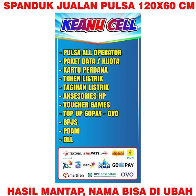 Promo Spanduk Banner Konter Pulsa - Flexy 280 gsm COD