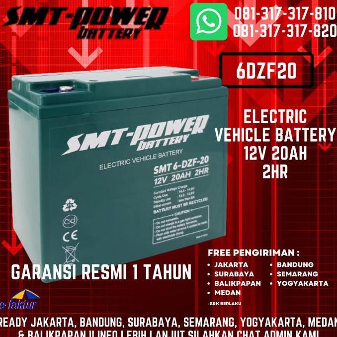 Terlaris Aki Sepeda Listrik / Battery Selis / Mr Jackie Smt - Power 12V 20Ah