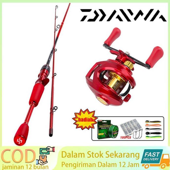 elimasanuk - daiwa set pancing lengkap spinning & casting rod pantai & sungai