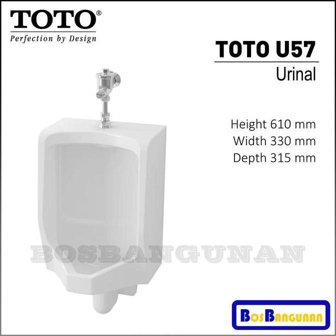 Urinal TOTO U 57 Komplit + Pushkran / Urinal TOTO U57 / Urinoir TOTO