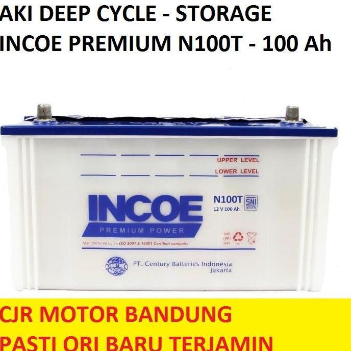 TERMURAH - INCOE Deep Cycle Premium N100T 100 Ah aki battery solar panel ups LPU