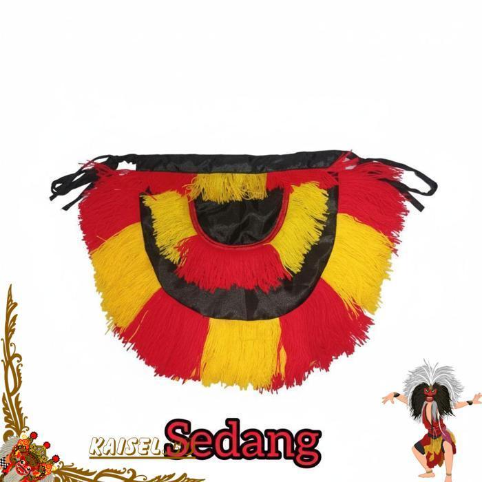 Embong Jaranan Reog Merah Kuning Rumbai Hias Kuda Lumping / Aksesoris Kostum Reog Ponorogo Handmade 