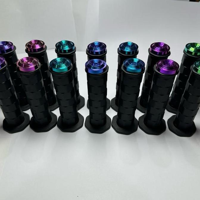 DF370 - Paket handgrib plus jalu stang titanium it salaya set titanium vietnam grade 5 universal mio