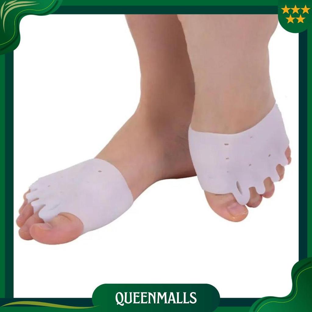 Sepasang Silikon Bantalan Kaki Gel Lembut Silicone Pemisah Jari Kaki Bantal Korektor Bunion Dpc Ori