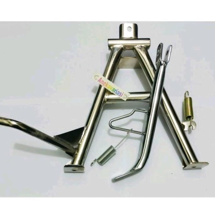 standar tengah + standar samping Supra 125fi Supra x125 - Supra fit New - karisma finishing chrome