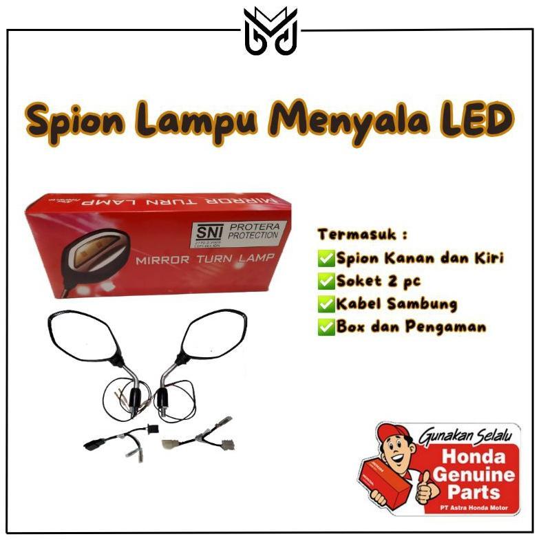 Baru ORI AHM - Spion Lampu Menyala Spion LED (Beat, Genio, Vario, dll)