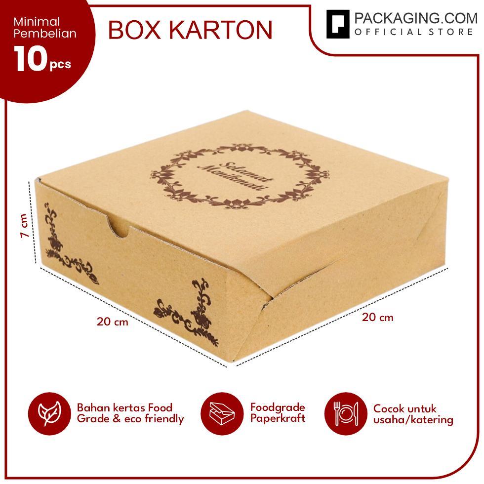 Bisa Cod Box Nasi Uk.20X20X7/Kardus Kue/Box Kue/Kardus Nasi/Tempat Nasi/Kardus Catring/R10K/Uk.20X20