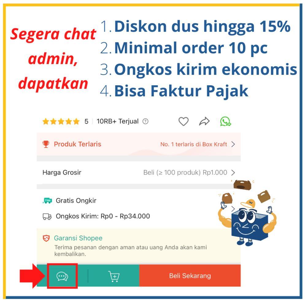 Bisa Cod Dus Nasi 16X16X7 18X18X7 20X20X7 Dus Tasyakuran Nasi Kotak Snack Dus Murah Motif Cetak ||