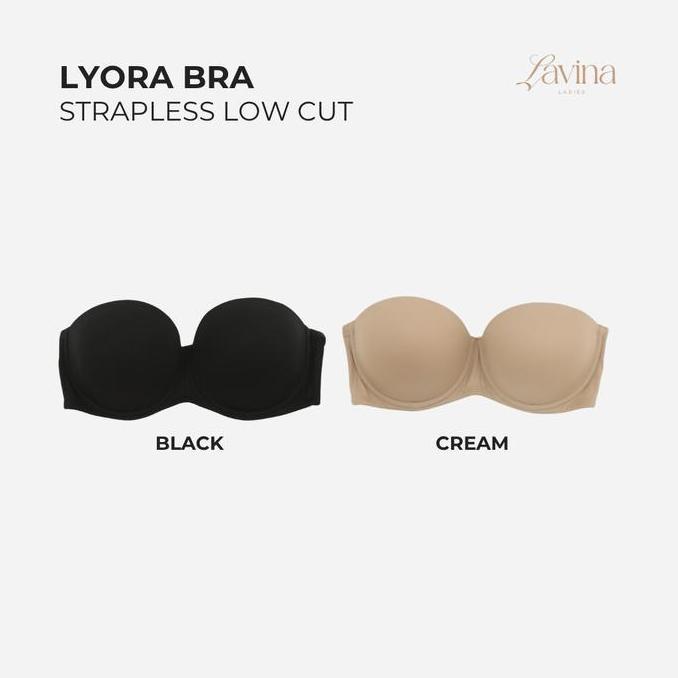 Lavina - Lyora Low Cut Strapless bra - Bra Tanpa Tali size Jumbo (32-46 cup B-F)