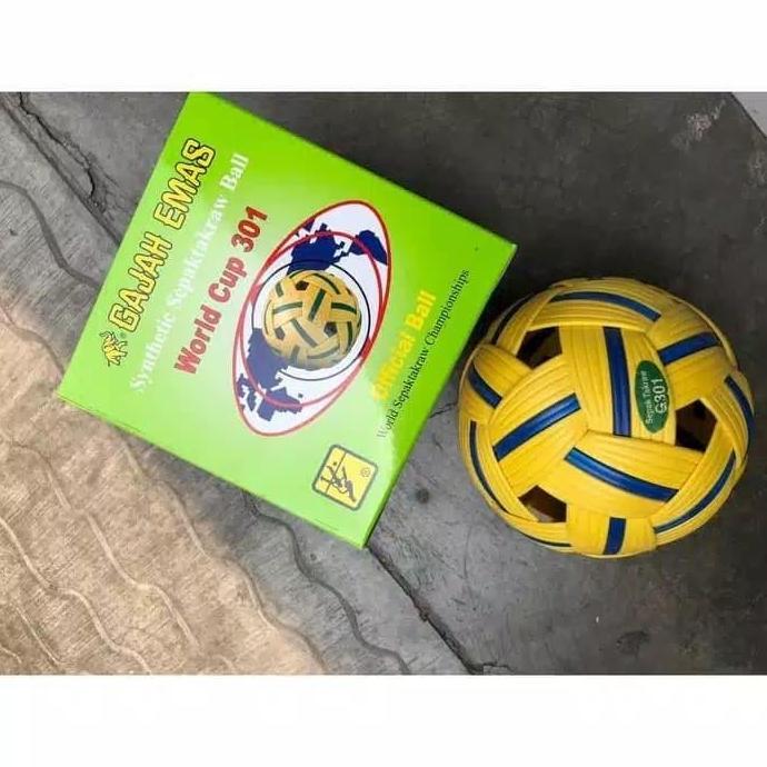 BOLA TAKRAW GAJAH EMAS WORLD CUP 301 ORIGINAL 100% HARA