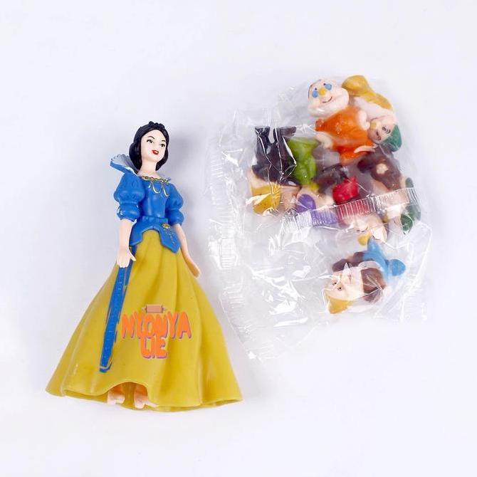 CCA57 Topper Boneka Putri Salju Snow White 7 Kurcaci Dekorasi Kue tar [terbaik]