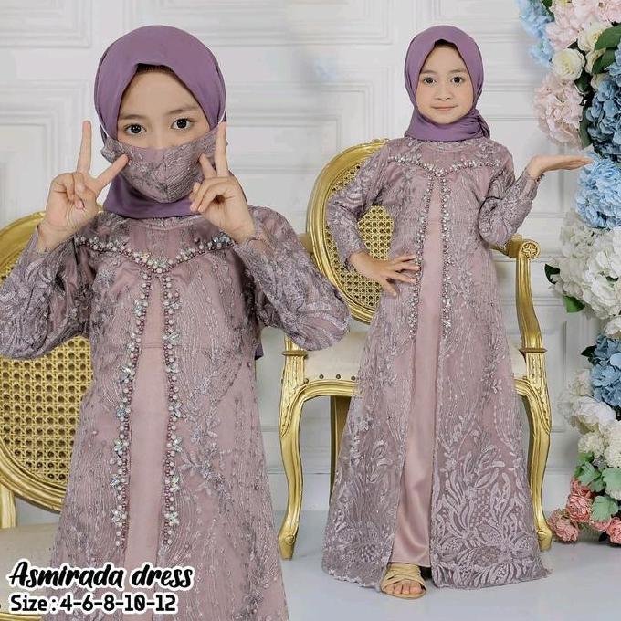 Asmirada Drees kisd/Gamis anak/Asmiranda kisd/Gamis anak terbaru 2024/gamis anak/gamis anak mewah Ba