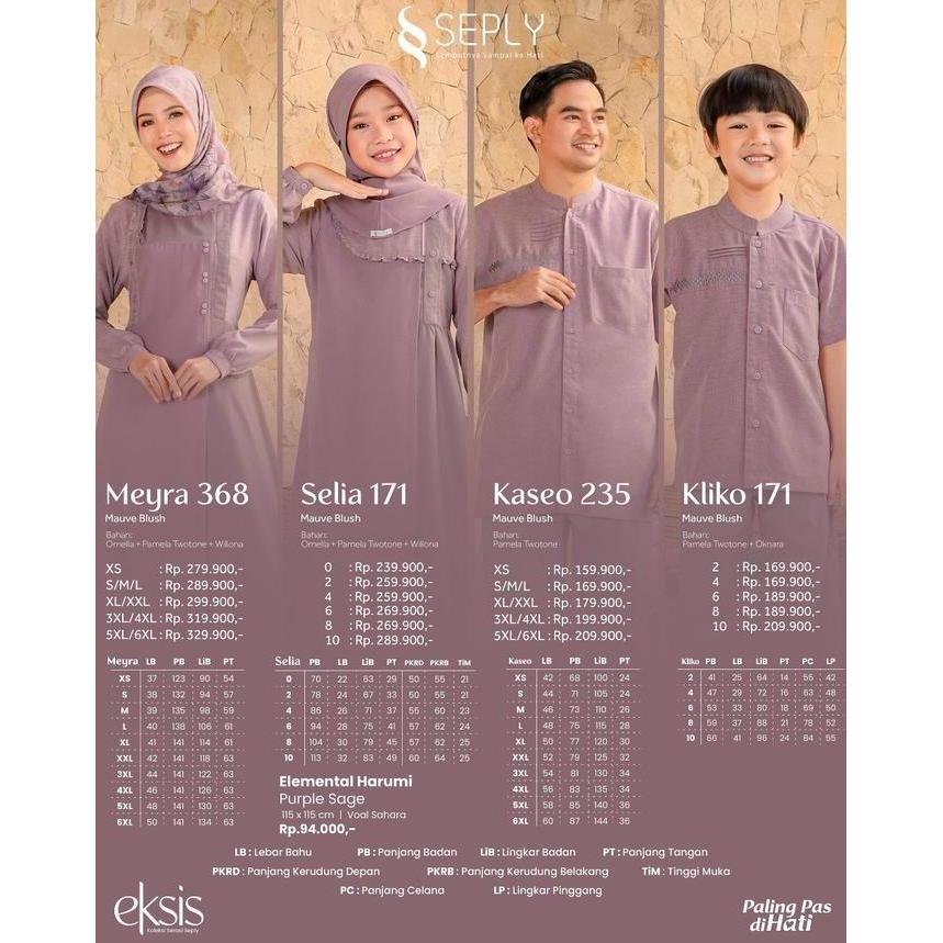 SEPLY SELIA 171 MAUVE BLUSH GAMIS ANAK SARIMBIT TERBARU Terlaris