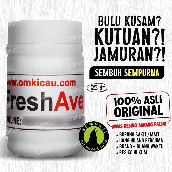 SEMPATI Fresh Aves Om Kicau Obat Burung Sakit Bulu Kusam Jamuran Mengatasi Kutuan Gurem Parasit Fit