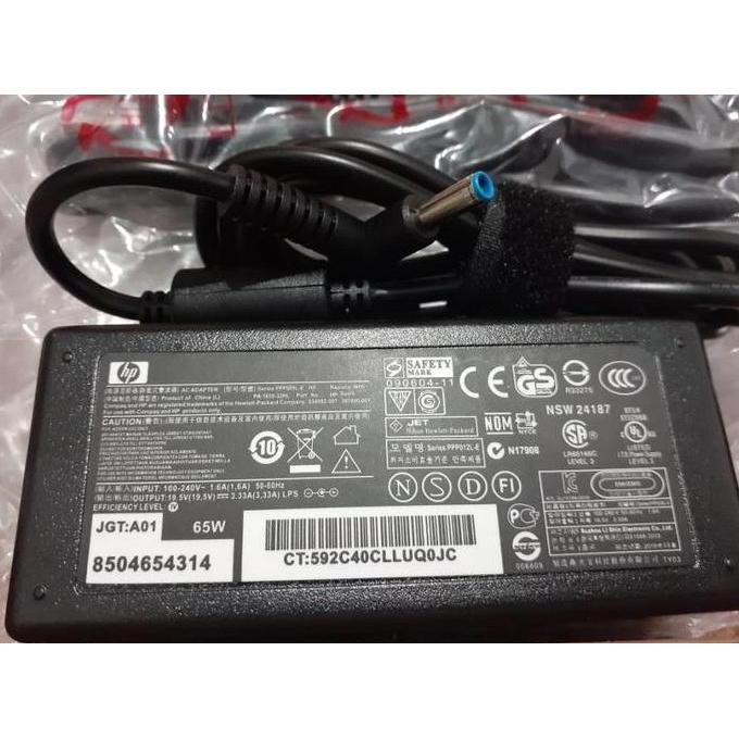 Adaptor Charger Laptop HP 19.5V 3.33A Pin Biru