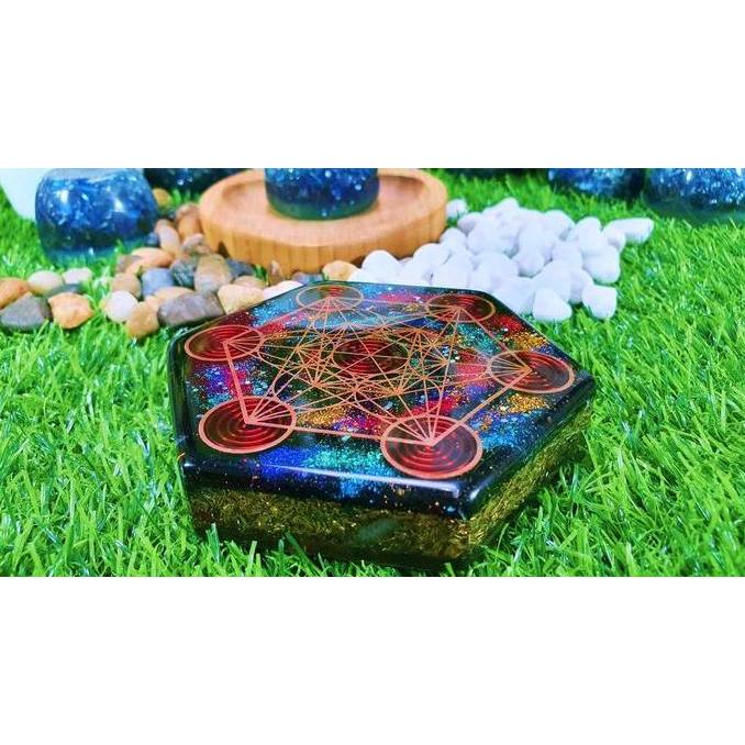 ORGONE HEXAGON DISC - METATRON COPPER - MIX TENSOR RING