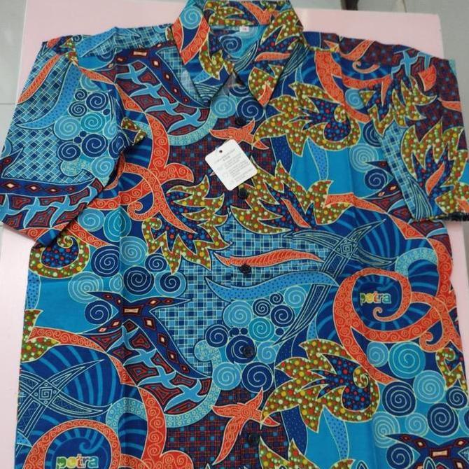 SERAGAM SEKOLAH BATIK BIRU LENGAN PENDEK
