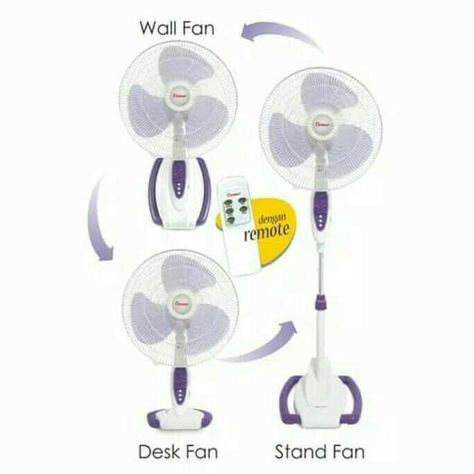 DF283 - KIPAS ANGIN COSMOS 3in1 16" + REMOTE KONTROL 3FUNGSI